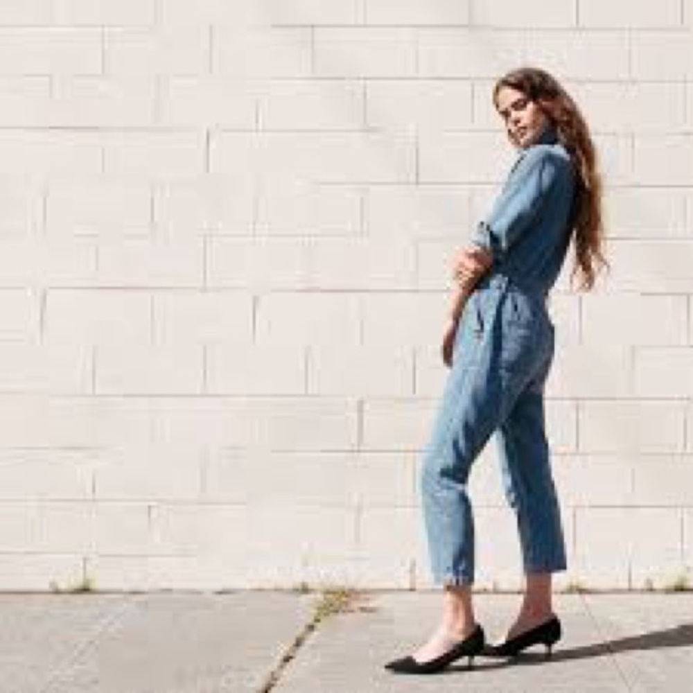 Women's Everlane Denim Jumpsuit - Picture 2 of 3